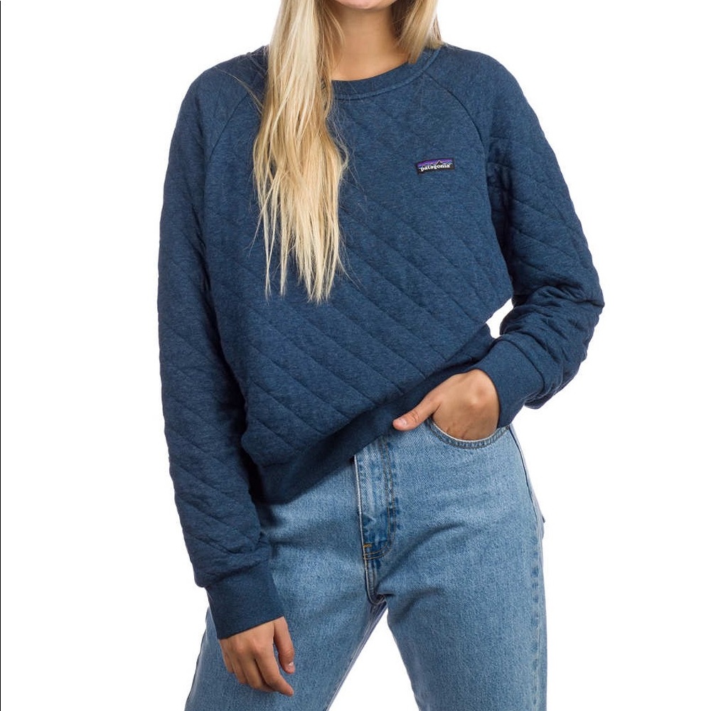 Patagonia Women’s Organic Cotton Quilt Crew Blue